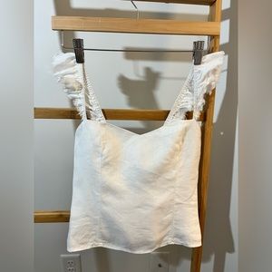 Reformation Linen Corset Top